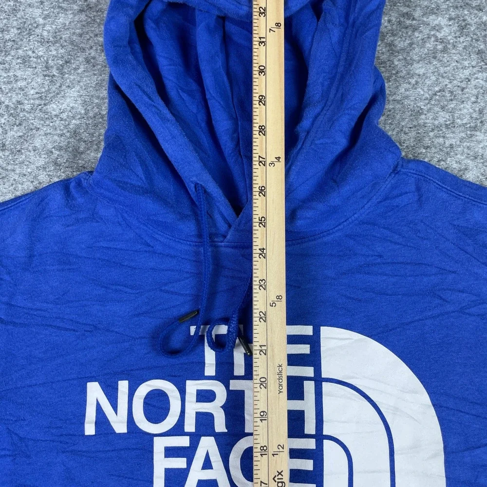The North Face Hoodie Mens M Blue Half Dome Pullover Fleece Sweatshirt Outdoor